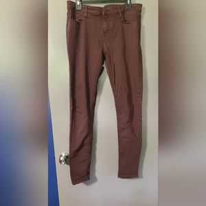 Buckle Black Burgundy Pants